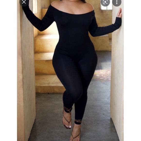 LONG SLEEVE Black Second Skin Bodysuit - Picture 1 of 3